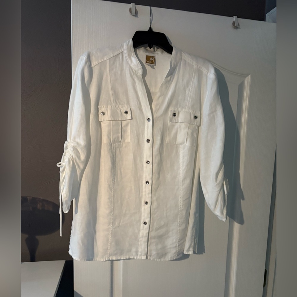 JM Collection Cream Blouse